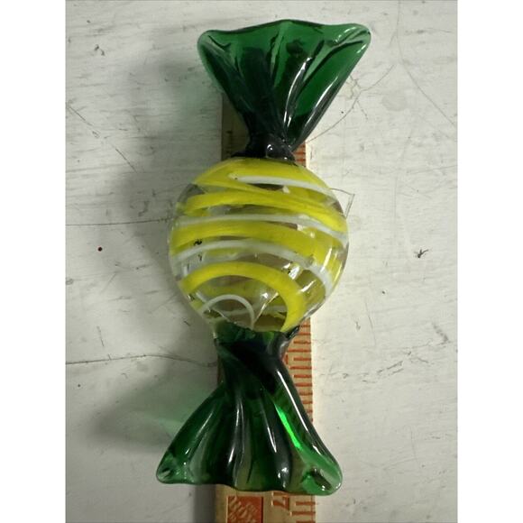 Vintage Murano Style Hand Blown Glass Candy Paperweight 6.75” Large - Picture 6 of 6
